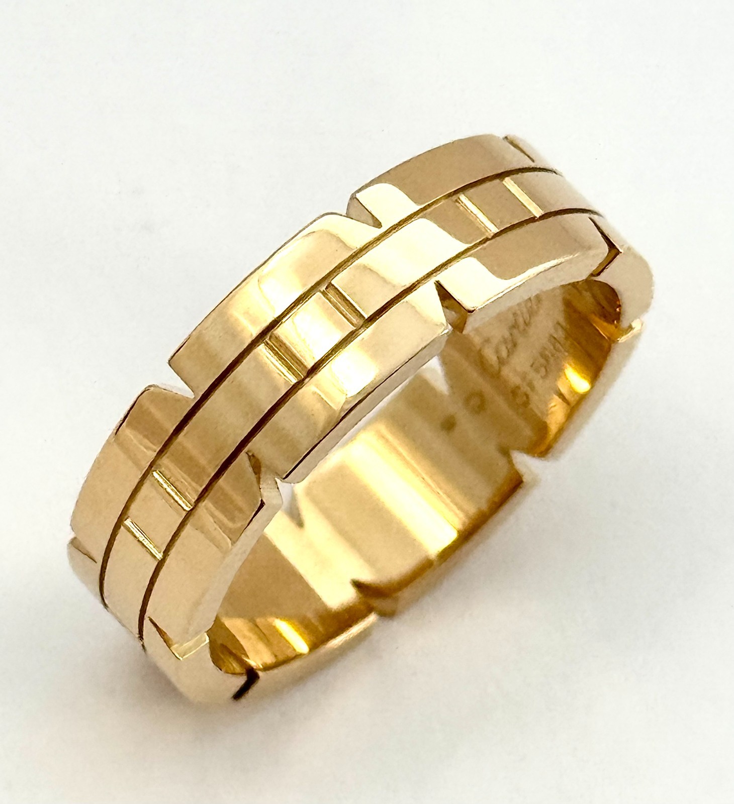 ANILLO CARTIER TANK FRANCAISE HOMBRE 18K, 13,1 GRAMOS, TALLA 11,75, RET USD $4.000+TA