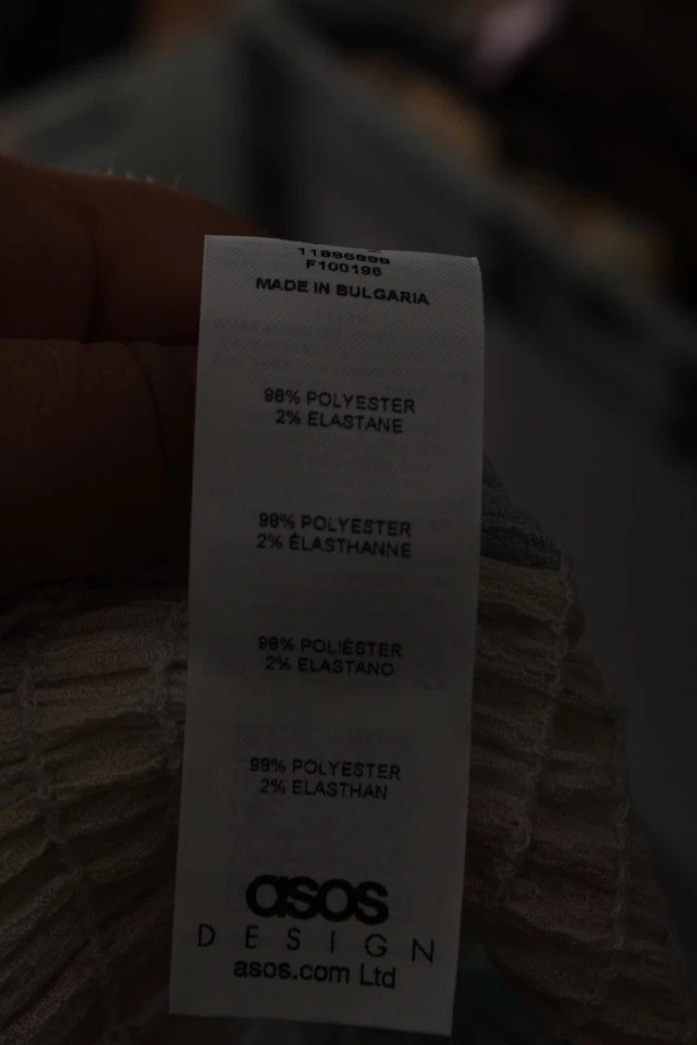 ASOS DESIGN Mini vestido Mujeres Vestido Talla EU 34 amarillo pálido-rosa-azul - Imagen 4 de 4