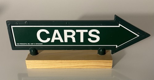 Golf Course Golf Carts Sign On Base