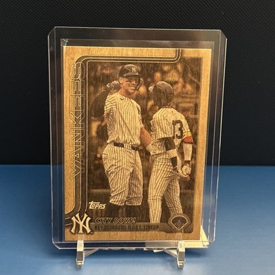 Aaron Judge & Jazz Chisholm Jr. City Boys! Topps Update 2025 WOOD /25 #US85 RARE