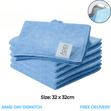 Sky-Blue Microfibre Cloths Drying Car Cleaning Cloths Lint-Free  High Absorption