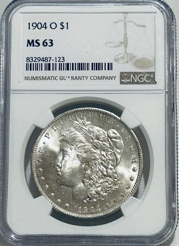 1904 O Morgan Silver Dollar NGC MS63