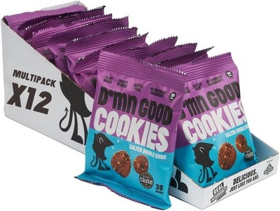 D*mn Good Mini Biscuits - Salted Double Chocolate Cookies 12 Pack