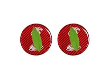 For Ford Mustang 2015-2023 Real Red Carbon Fiber Center Console Water Cup Pad