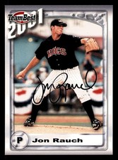 2001 Team Best Autographs #16 Jon Rauch Auto Rookie RC Card. rookie card picture