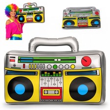 Inflatable Boom Box Radio Retro Ghetto Blaster 90s Disco Fancy Dress Prop