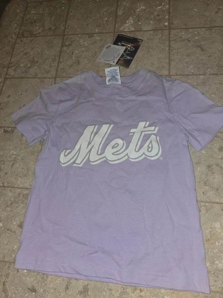 Camiseta de béisbol David Wright #5 New York Mets niñas talla 7 púrpura majestuoso karité Foto 3 de 4