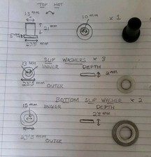 Custom Parts / Spacer / Bush /top hat brass your sizes all sizes look 👍