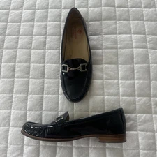 MARC JOSEPH Loafers Womens 11 Blue Patent Leather Park Avenue Horsebit Preppy