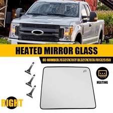 For 2008-2016 Super Duty F250 350 450 Tow Mirror Glass Upper Heated Passenger RH