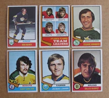1974-75 TOPPS HOCKEY CARD SINGLES COMPLETE YOUR SET PICK CHOOSE UPDATED 11/17