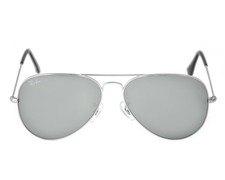 Ray-Ban Sunglasses RB3025 Aviator Mirror Silver Frame Silver Mirror Lenses 58mm