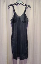 Vintage Wonder Maid Non Cling Nylon Full Slip Dress Black Sz 38 USA