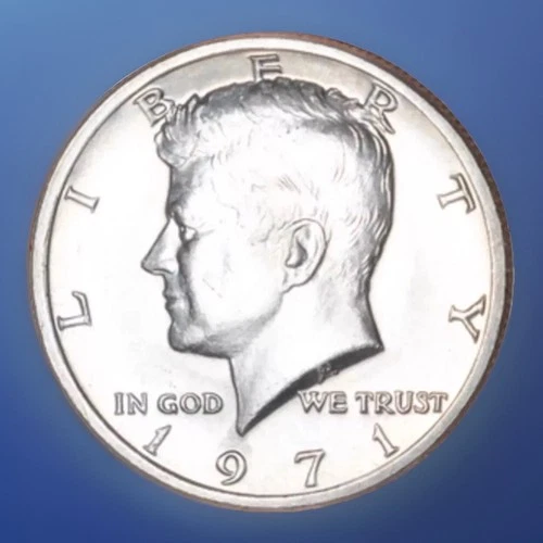 1971-P Clad Gem BU Kennedy Half Dollar Coin From OBR FAST SHIPPING