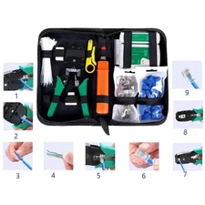 Rj45 Crimping Tool Kit Set For CAT5/CAT6 Lan Cable Tester Network Repair Tools⭐