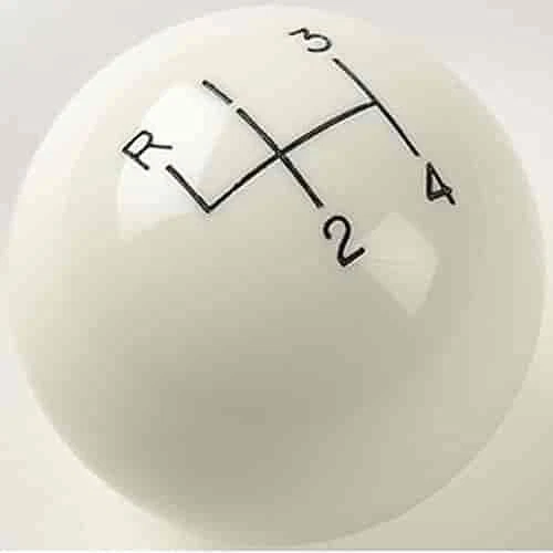 Hurst 1630003 White Classic Shifter Knob Pattern: 4-Speed Diameter: 1-7/8 Thread Foto 4 de 4