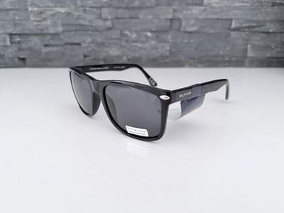 neu orig. Tommy Hilfiger Herren Sonnenbrille OM563 schwarz quadratisch glänzend