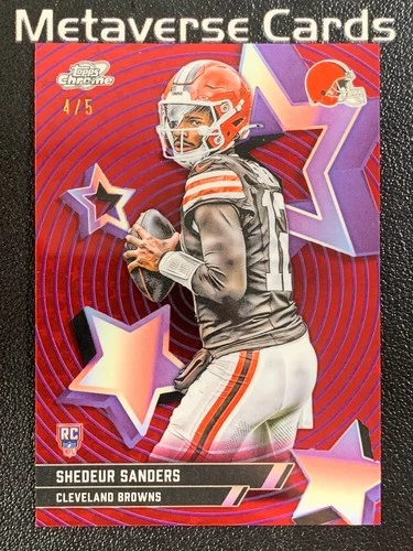 2025 Topps Cosmic Chrome Shedeur Sanders Red Refractor (RAW)