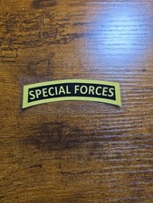 Special Forces Tab BLK/GLD 3in UV DTF Decal Waterproof Made In USA