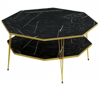 Eleganter Schwarzer Couchtisch Aus Holz Mit Modernem Design
