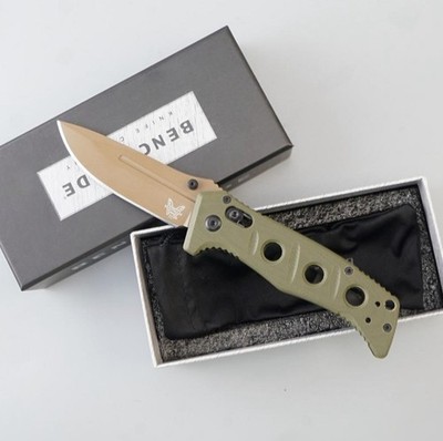 Benchmade 275FE-2 Adamas CPM-CruWear Steel & OD Green G10 Folding Knives
