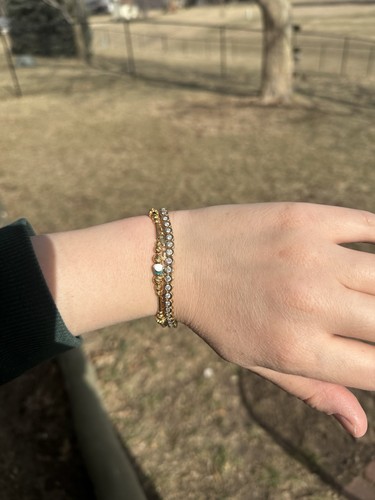 14K Natural 3 Carat Diamond Yellow Gold Tennis Bracelet - Picture 10 of 10