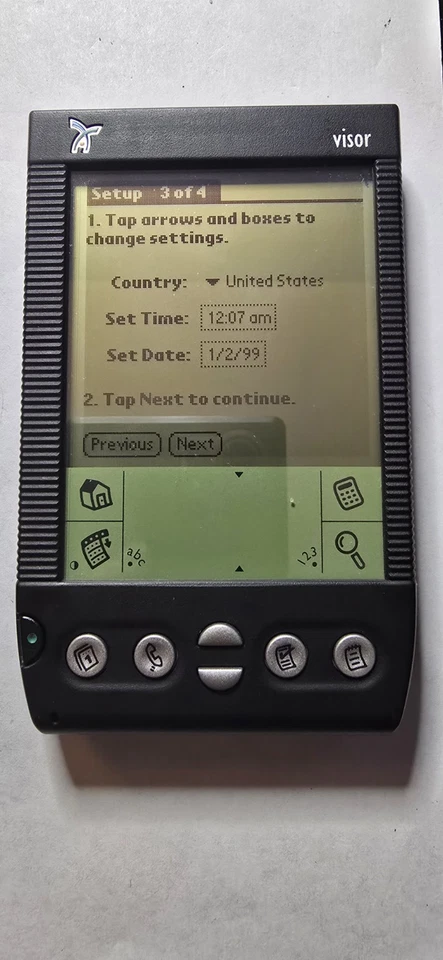 Handspring Visor Deluxe 8MB Black Portable PDA Organizer Palm OS NO STYLUS - Image 2 of 4