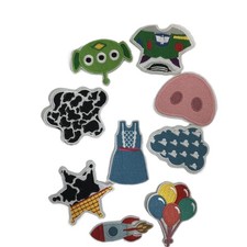 Kids Iron On Patch 9 Piece Embroidered Patches Girl Boy Mixed Lot USA Seller