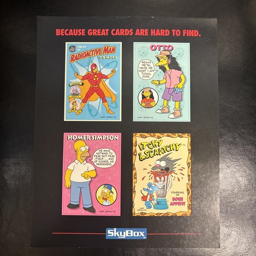 1993 Skybox The Simpsons Uncut Promo Card Sheet Bongo Comics