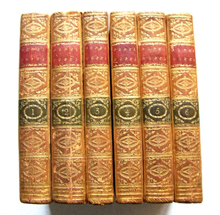 1776 U.K. Edition THE WORKS OF ALEXANDER POPE Six Volume Leather Set