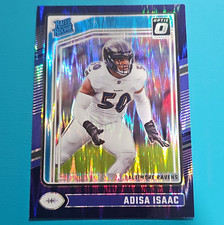 Adisa Isaac 2024 Panini Donruss Optic Rated Rookie Card #202 Ravens. rookie card picture