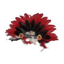 Indian Feather Headdress Unique Indian Hat for Masquerade Festival Role Play