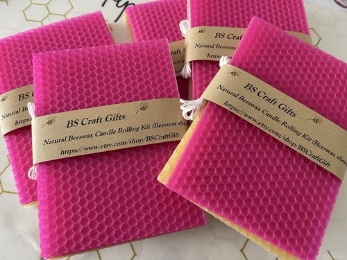 Beeswax Candle Sheets, Making Candles Kit, Set Of 5 Sets, Natural Beeswax Sheets - Picture 2 of 6
