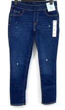 Cat  Jack Girls' Mid-Rise Pull-On Jeggings in Dark Vintage Blue - Size 10 Plus