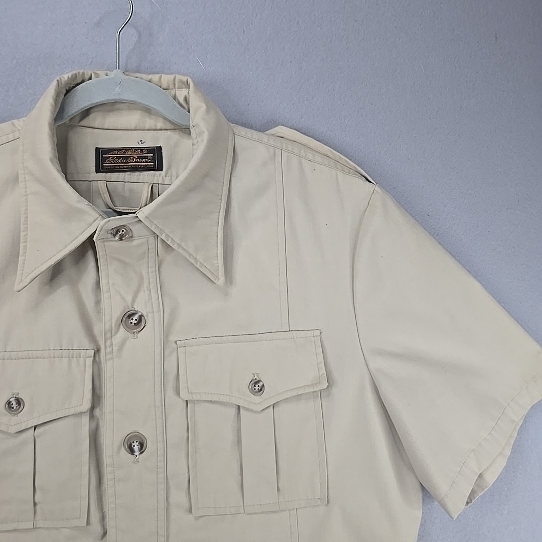 Vintage Safari Shirt Eddie Bauer Mens Bush Jacket 70s 80s USA See