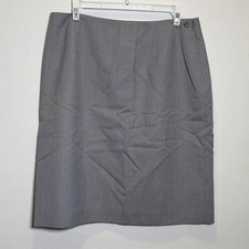 Minimalist Career Pencil Skirt Jones New York Gray Wool Blend