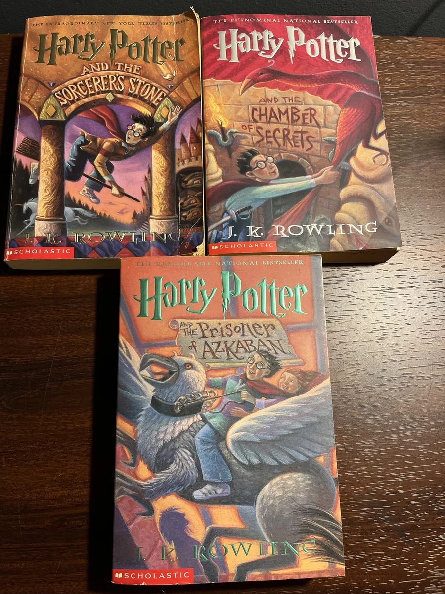 SCHOLASTIC HARRY POTTER BOOKS 1, 2, &3