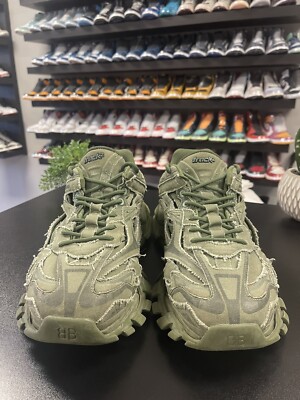 Size 13 - Balenciaga Track2 Sneakers Khaki Green 46EU | eBay