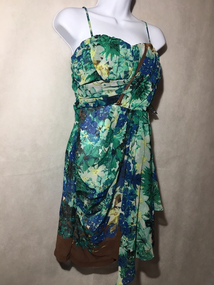 New XOXO Juniors Party Multicolored Floral Party Sweetheart Dress 9/10 - Image 3 of 4