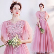 Noble Evening Formal Party Ball Gown Prom Bridesmaid Host Acting Dress TS18829