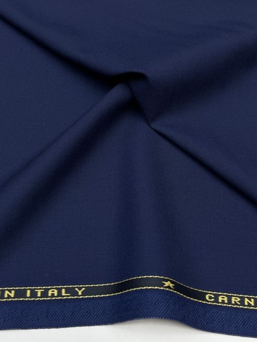Navy Blue Suiting Fabric 2-Ply Merino Wool Cloth Tallia Di Delfino Italy 2.55m - Picture 10 of 12