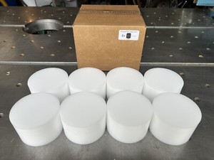 Acetal Round Stock. 12 cylinders. Machinable Engineering Plastic, like Delrin.