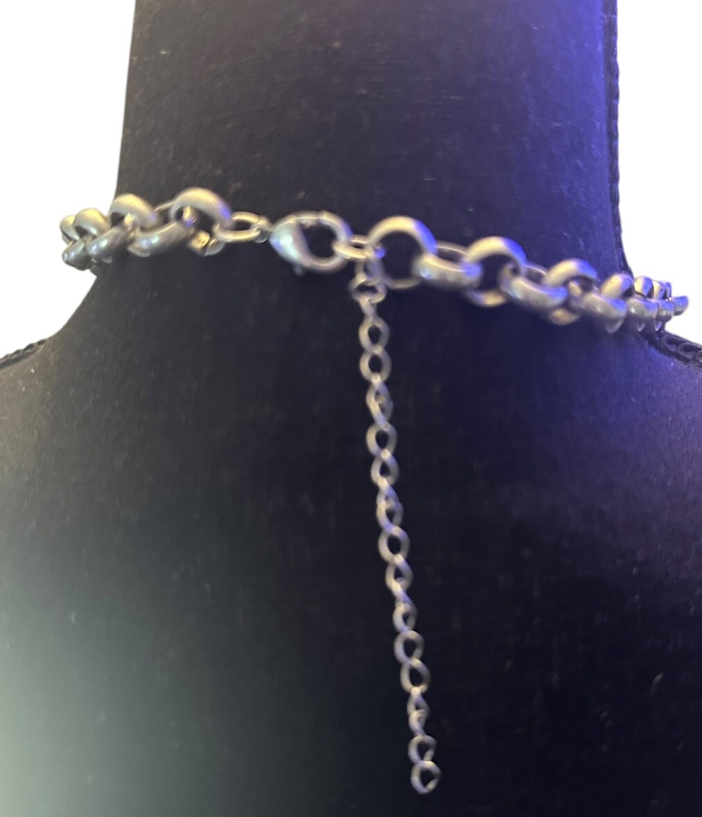 BCBGeneration Chain Beads Bib Statement Necklace … - image 3