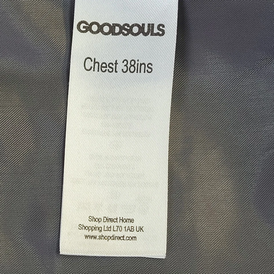 Good Souls Black Solid Pattern Formal Waistcoat Men's M 38" - Image 4 of 4