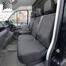 Man Tge Van Front Seat Covers Tailored - No Tray (2017 Onwards) Black 587