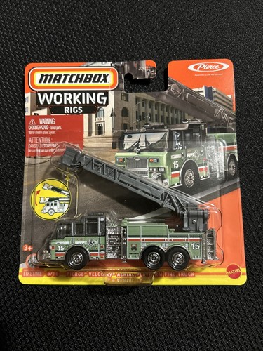 2024- Matchbox Working Rigs Pierce Velocity Ariel Platform Fire Truck ๐ฑ๐๐ฅ๐ฅ