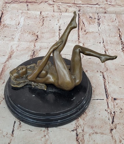 Modern Art Nouveau Abstract Nude Woman Girl 100% Bronze Sculpture by Mavchi - Picture 3 of 10
