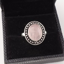 Rose Quartz Gemstone 925 Sterling Silver Ring Handmade Jewelry Ring For Gift