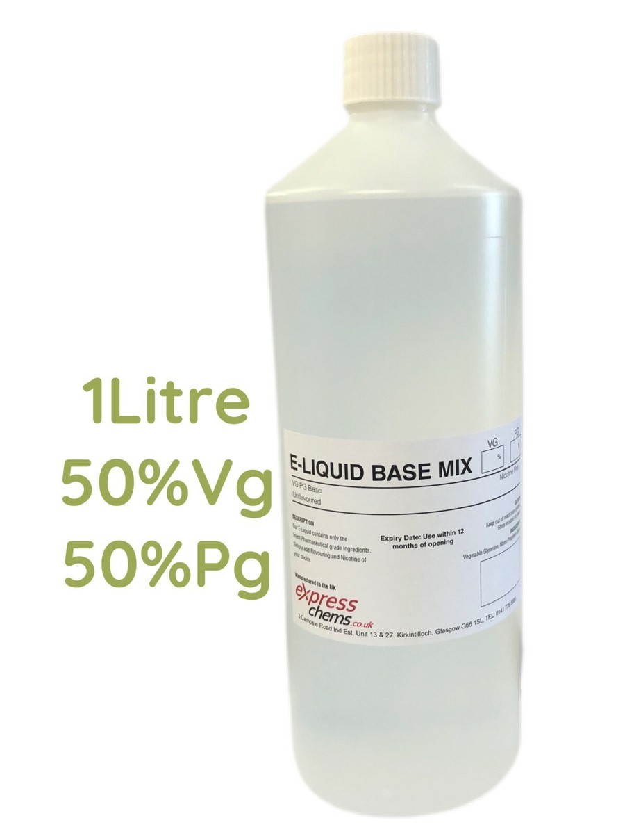 1 x 1 Litre 50% / 50% Glycerine Propylene Glycol Base Mix USP PHARMA FOOD  Grade | eBay UK