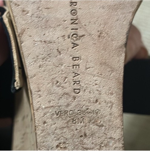 VERONICA BEARD Hurley Leopard Print Platform Wedge Sandals Size 8 Buckle - Picture 6 of 6
